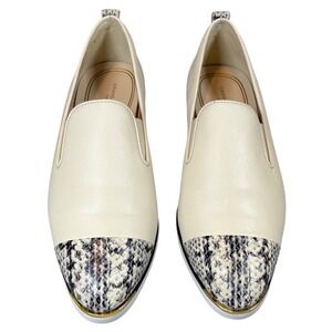 Cole Haan Grand Ambition Slip On Loafers Ivory Snakeskin Toe Womens‎ 7B
